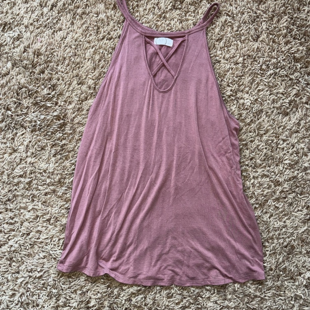 Women's Mauve Sleeveless Top